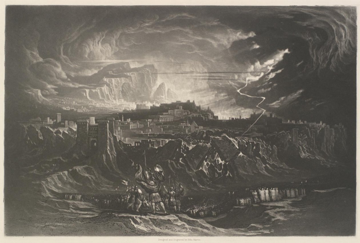 Jerikó falainak leomlása alkotó: John Martin