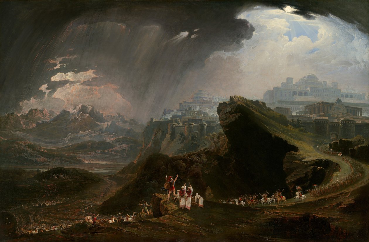 Joshua megparancsolta a Napnak, hogy álljon meg Gibeonon alkotó: John Martin