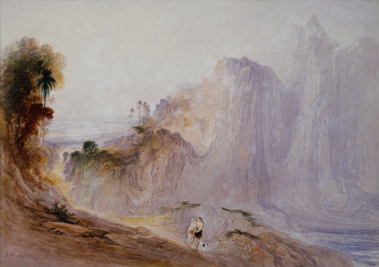 Az elveszett paradicsom, a kiutasítás alkotó: John Martin