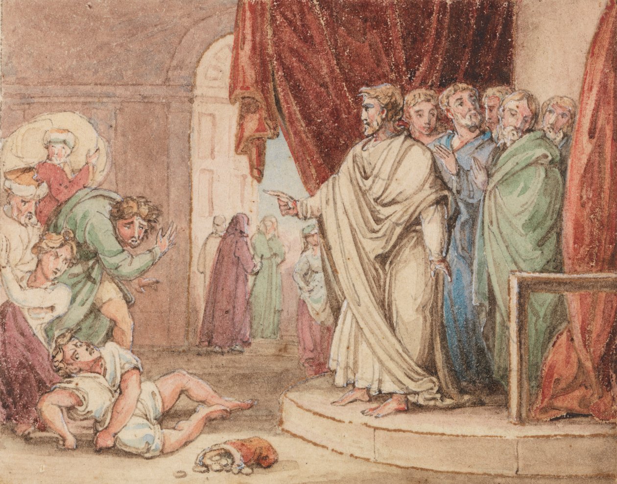 Ananias halála alkotó: John Martin