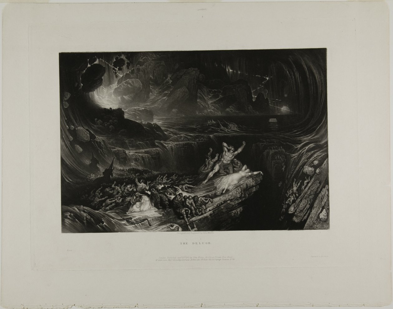 Az özönvíz, a Biblia illusztrációiból alkotó: John Martin