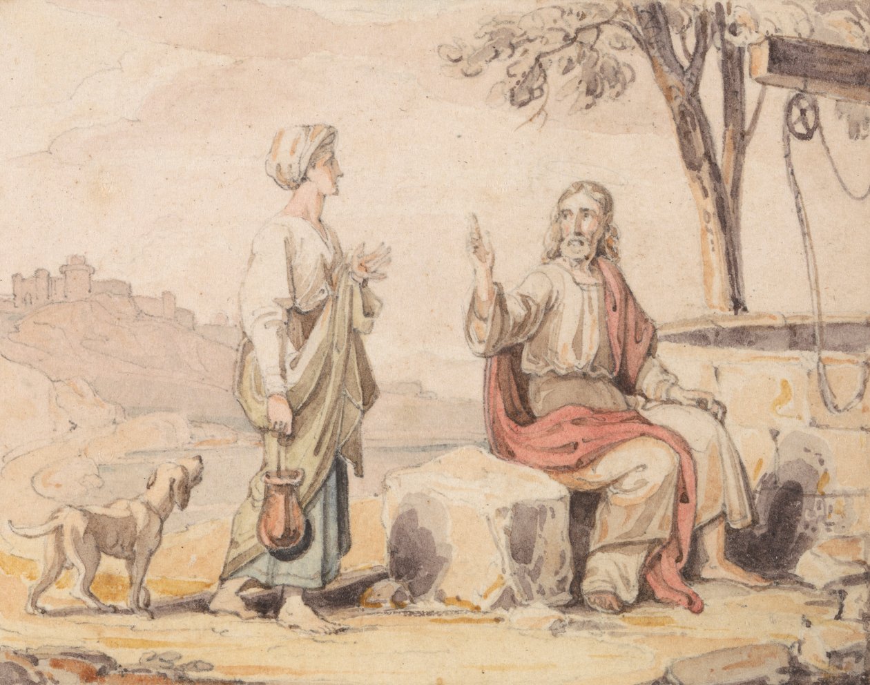 A nő a kútnál alkotó: John Martin