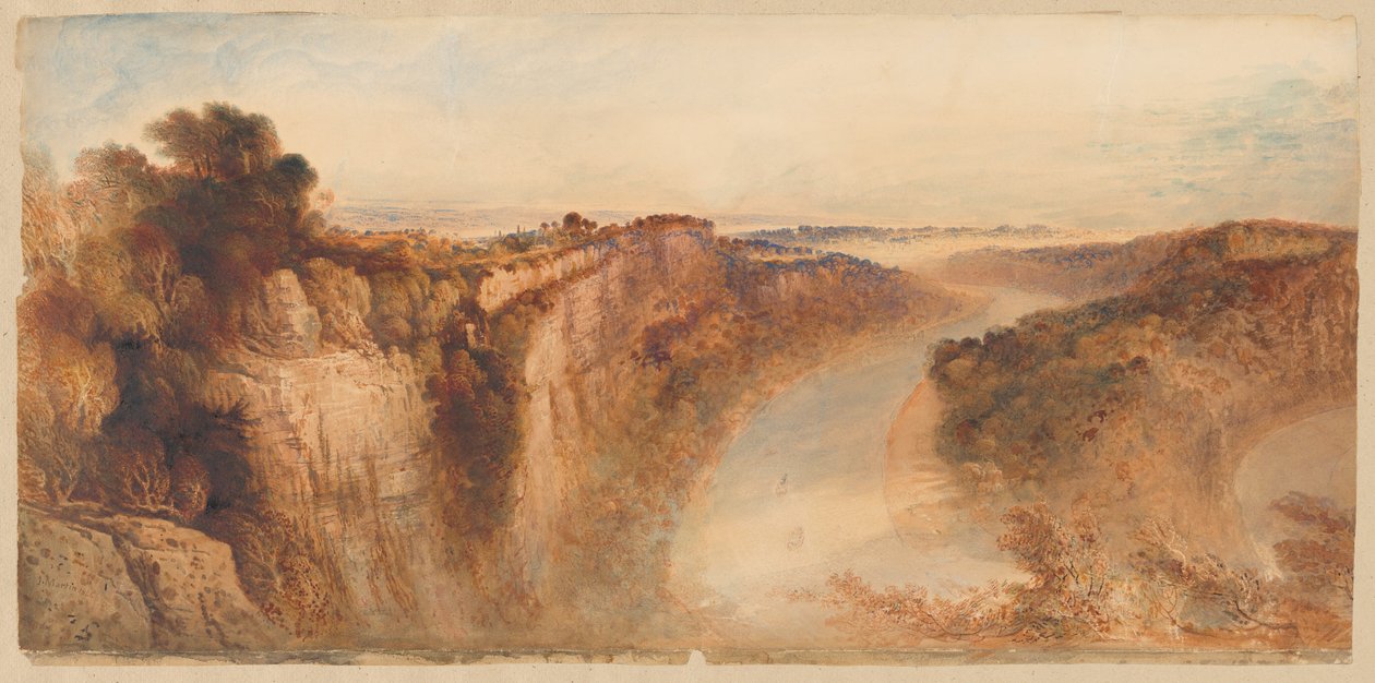 Kilátás a Wye folyóra, Chepstow felé nézve alkotó: John Martin