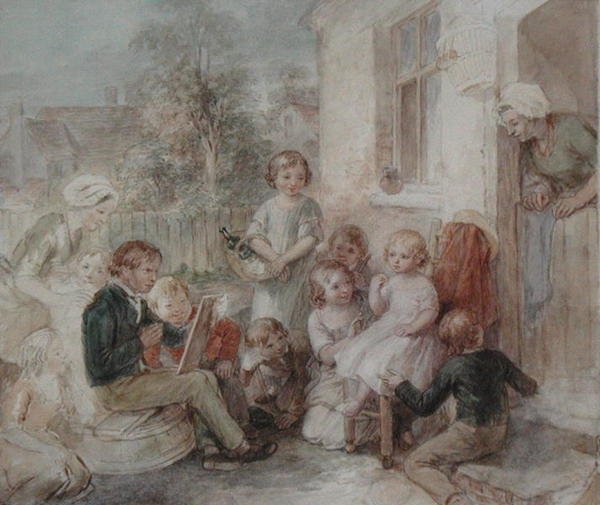 A fiatal művész, 1820 körül (akvarell, papír) alkotó: John Massey Wright