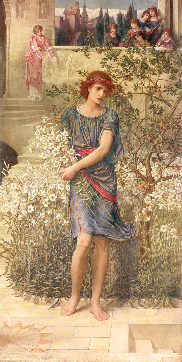 Kedvesem lement a kertjébe, az Énekek énekéből alkotó: John Melhuish Strudwick