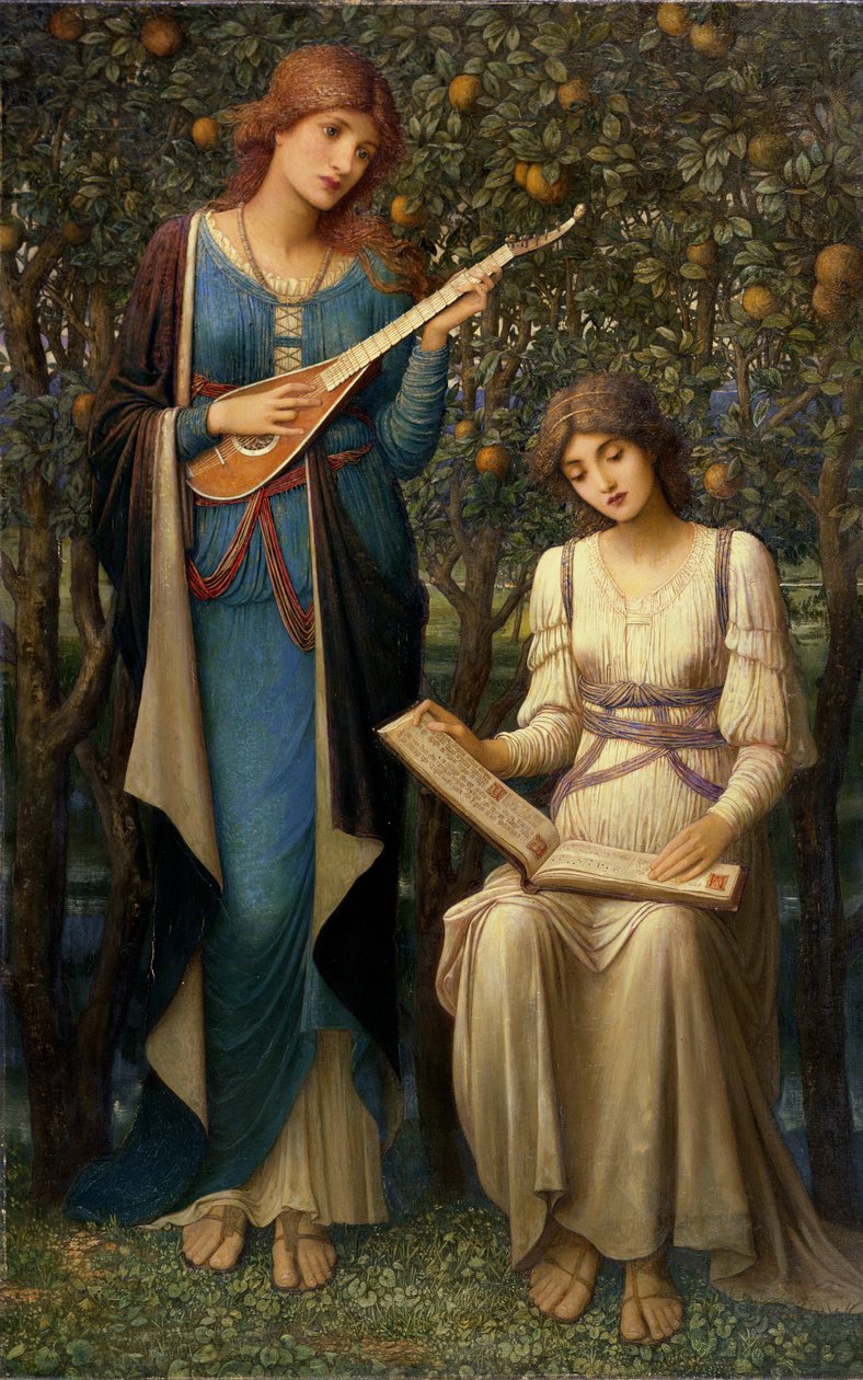 Amikor az almák aranyak voltak és a dalok édesek, de a nyár elmúlt, 1906 körül (olaj, vászon) alkotó: John Melhuish Strudwick