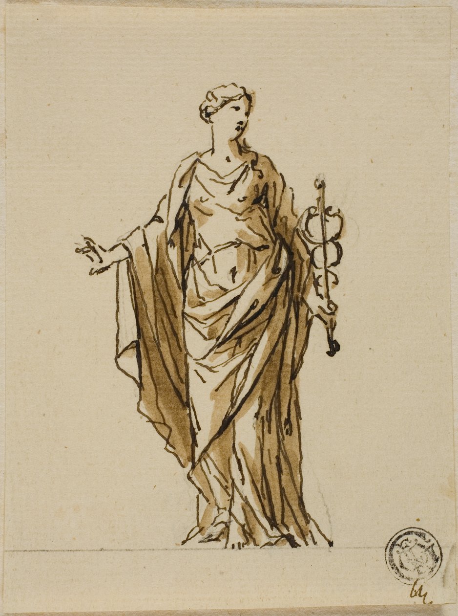 Álló allegorikus alak Caduceusszal (béke?) alkotó: John Michael Rysbrack