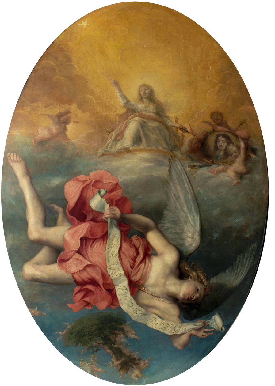 Astraea visszatér a Földre (II. Károly apoteózisa) alkotó: John Michael Wright