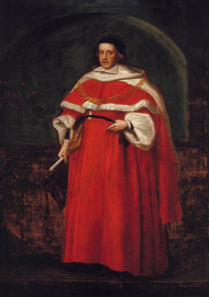 "Sir Matthew Hale, Kt, a királyi pad főbírója", 1670 alkotó: John Michael Wright
