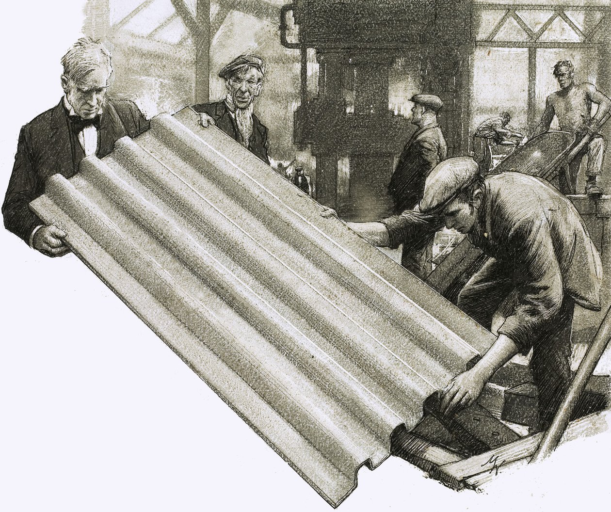 Szóval ezért... Van hullámosított vasunk alkotó: John Millar Watt