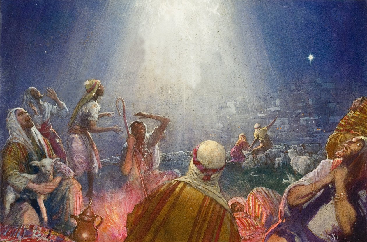 Tidings of Great Joy (gouache, papír) alkotó: John Millar Watt