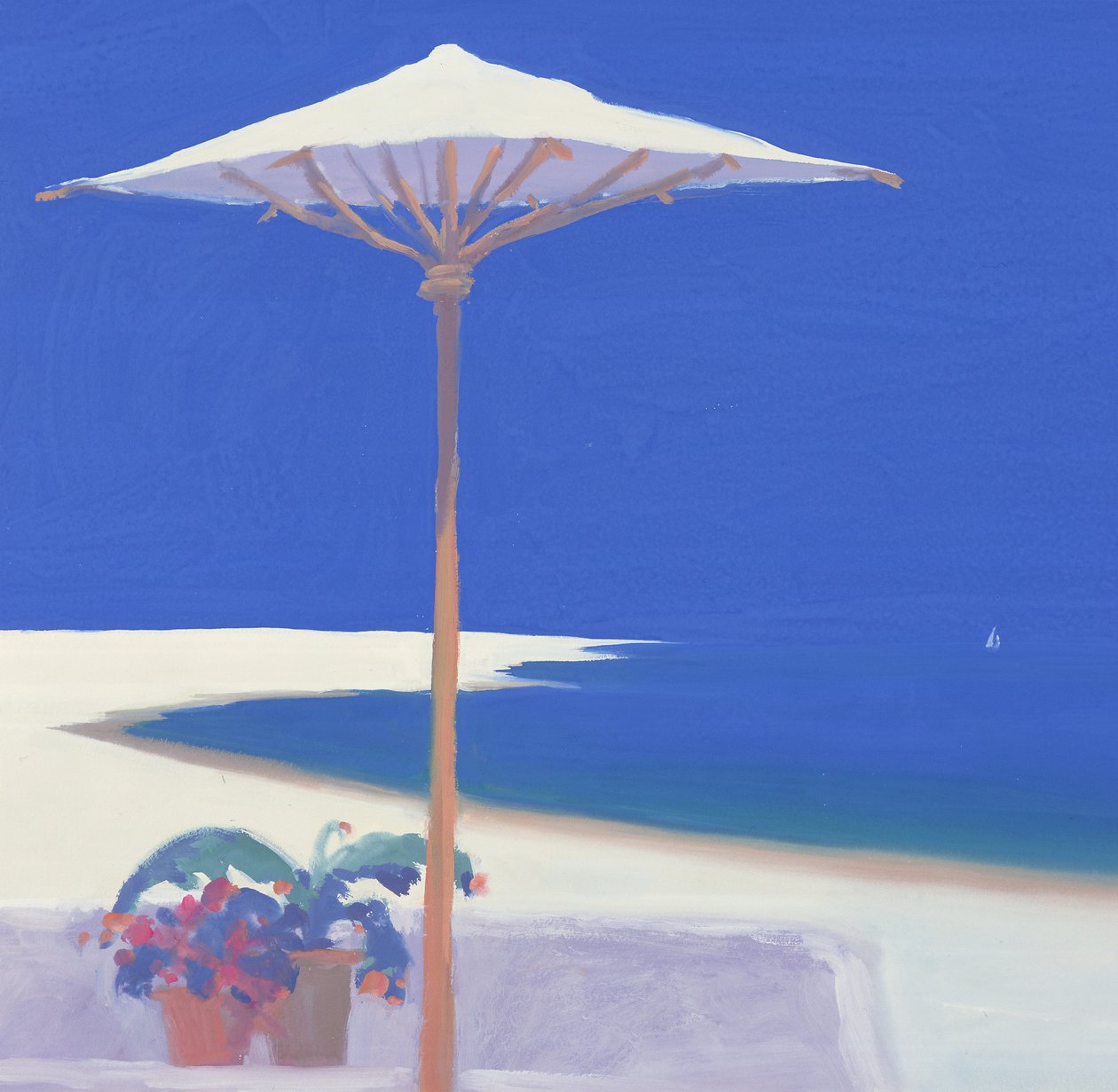 A teraszon elhaladó jacht, 1999 alkotó: John Miller