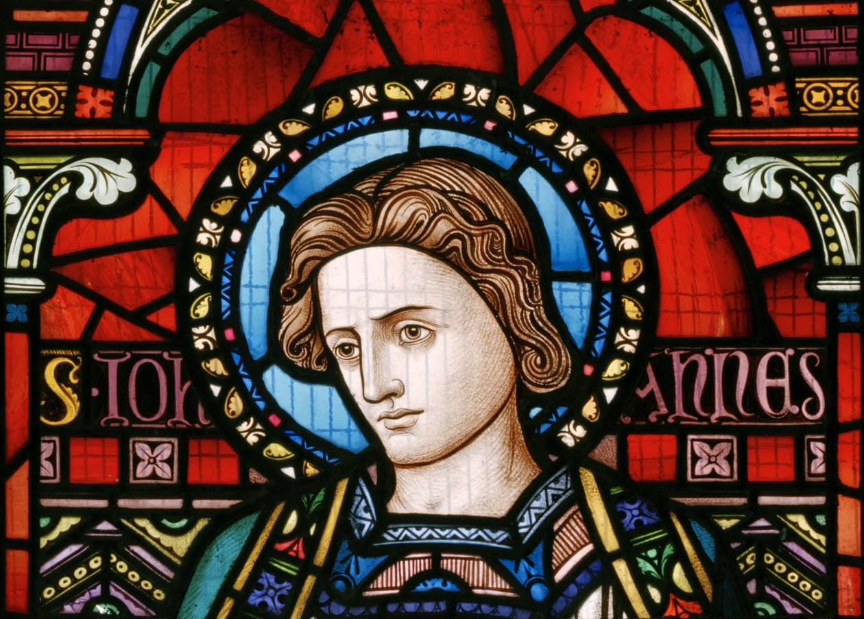 Crick, East Window részlet, Lavers & Barraud, John Millner Allen (1827-1902), St John, 1863 alkotó: John Millner Allen