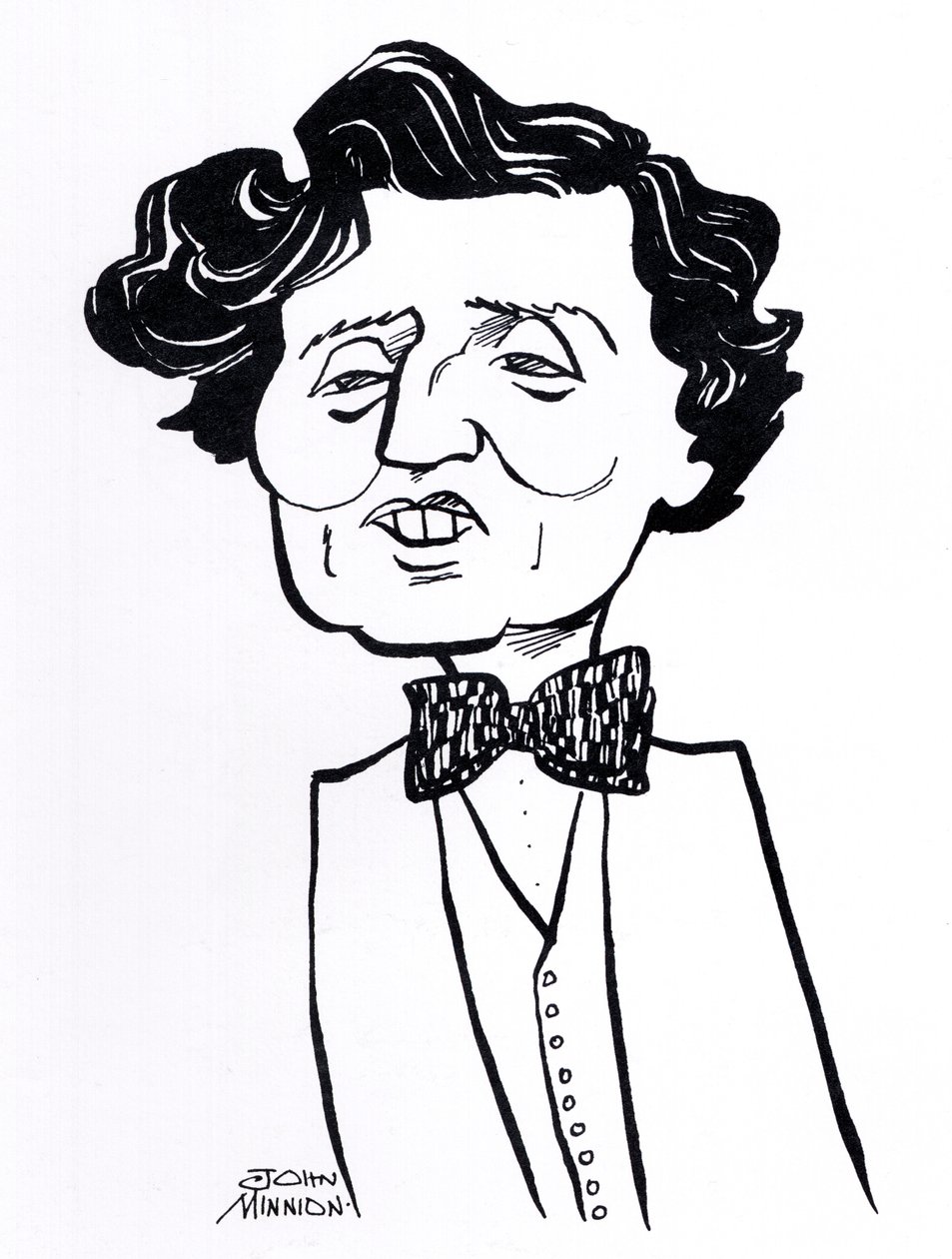 Alban Berg, karikatúra - osztrák zeneszerző, 1885. február 9. - 1935. december 24. alkotó: John Minnion