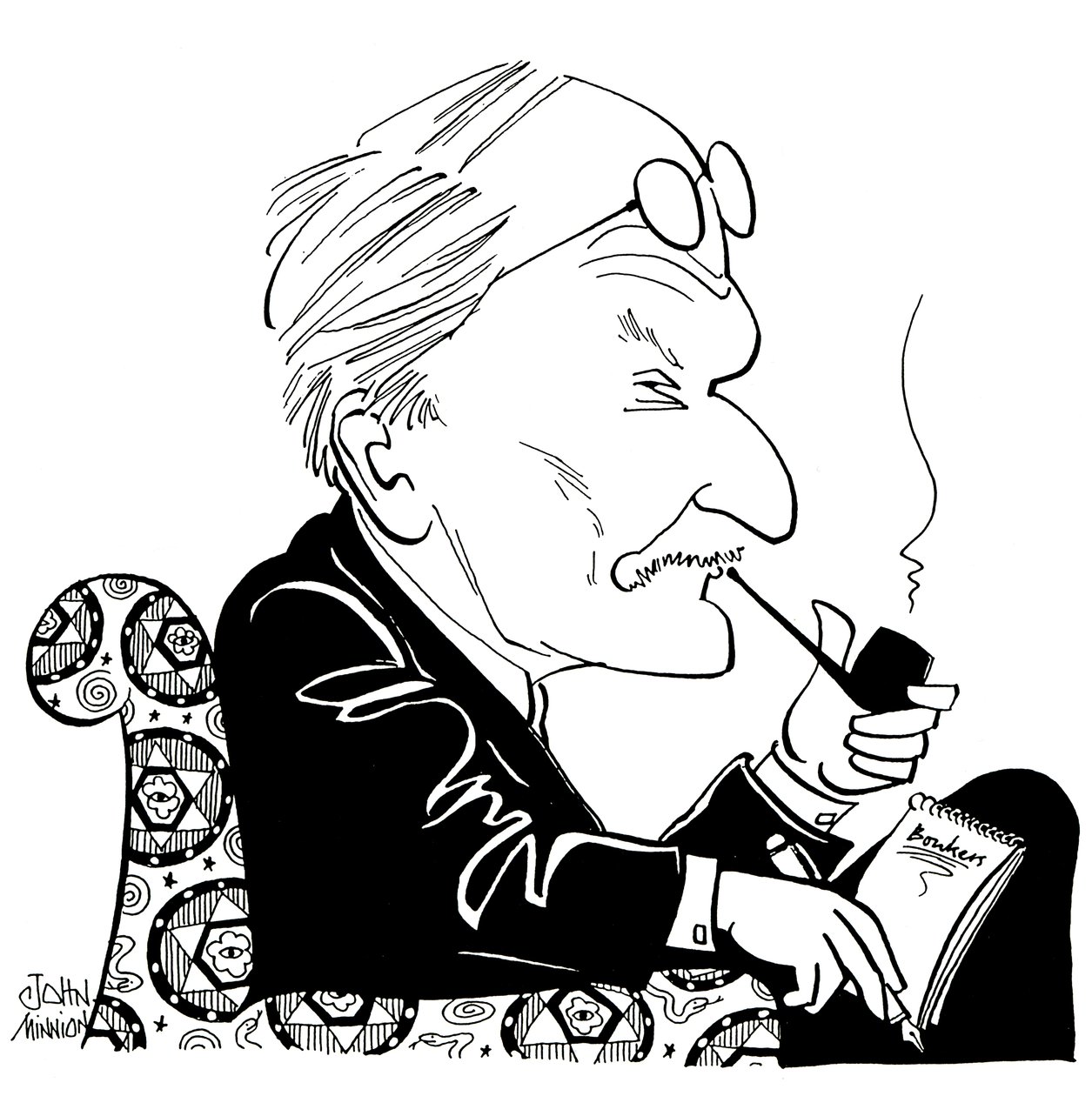 C G Jung, karikatúra: John Minnion alkotó: John Minnion