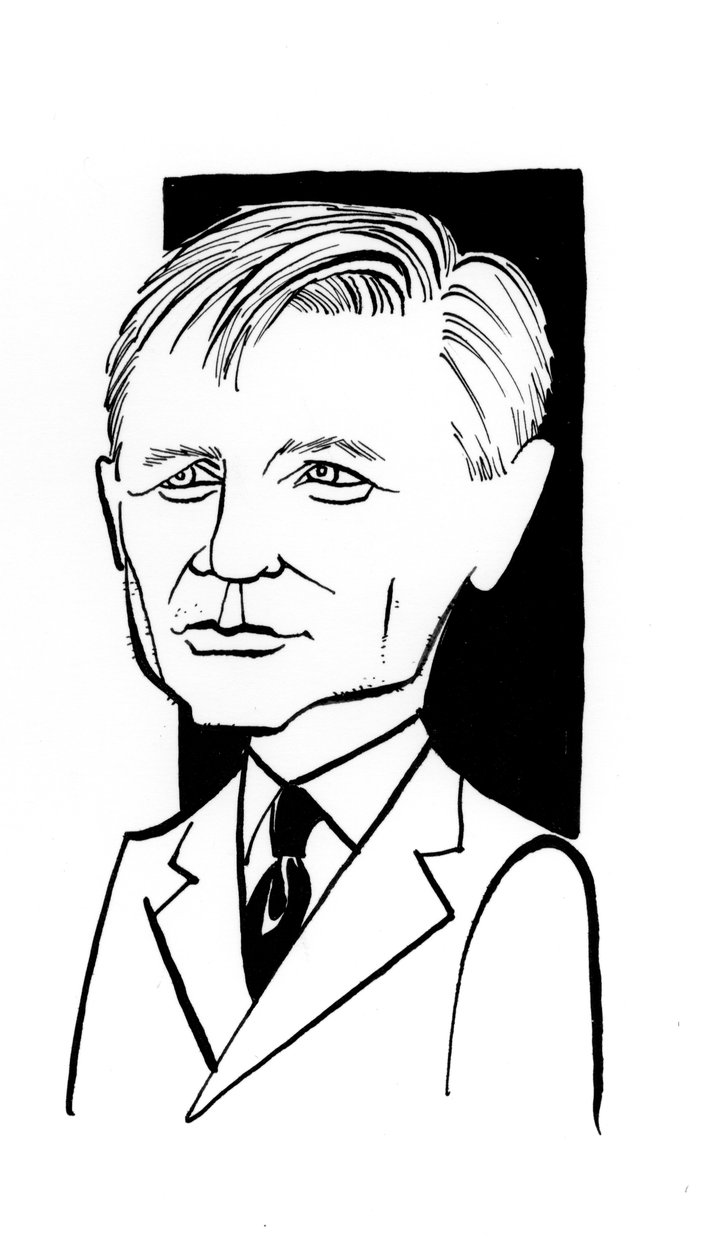 Daniel Craig karikatúra, angol színész: b alkotó: John Minnion