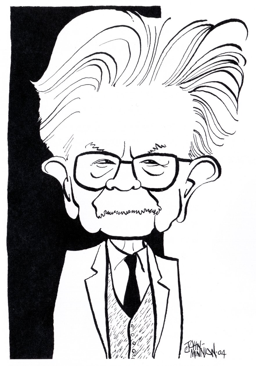 Elias Canetti, karikatúrák alkotó: John Minnion