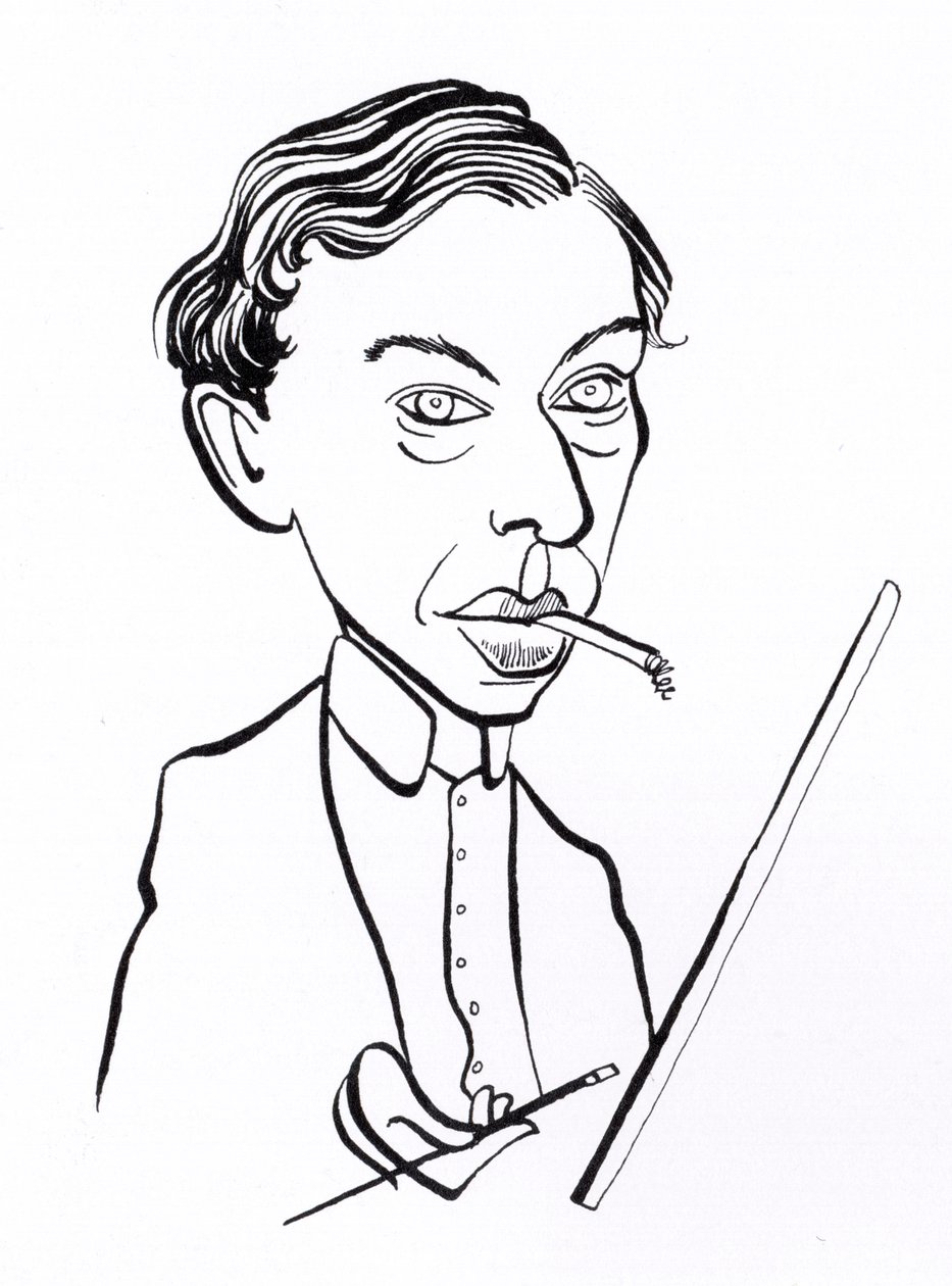 Ernst Ludwig Kirchner, karikatúra alkotó: John Minnion