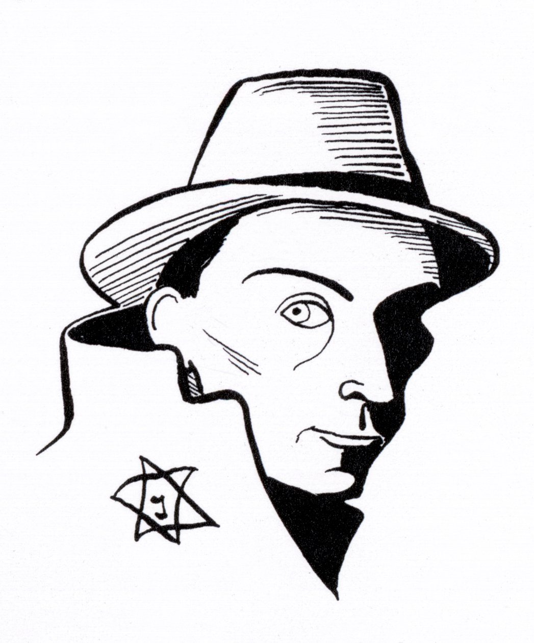 Felix Nussbaum, karikatúra alkotó: John Minnion