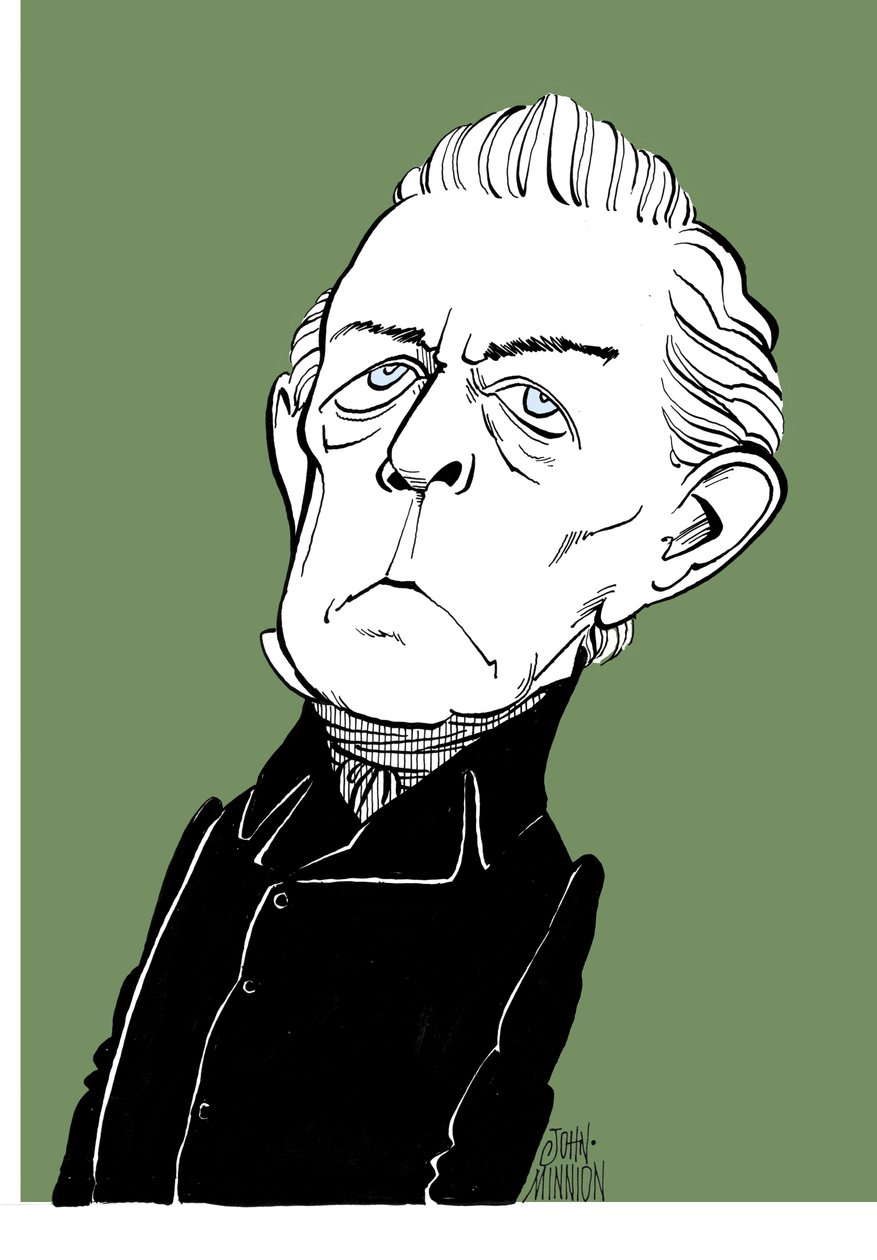 Franz Berwald - a svéd zeneszerző karikatúrája alkotó: John Minnion