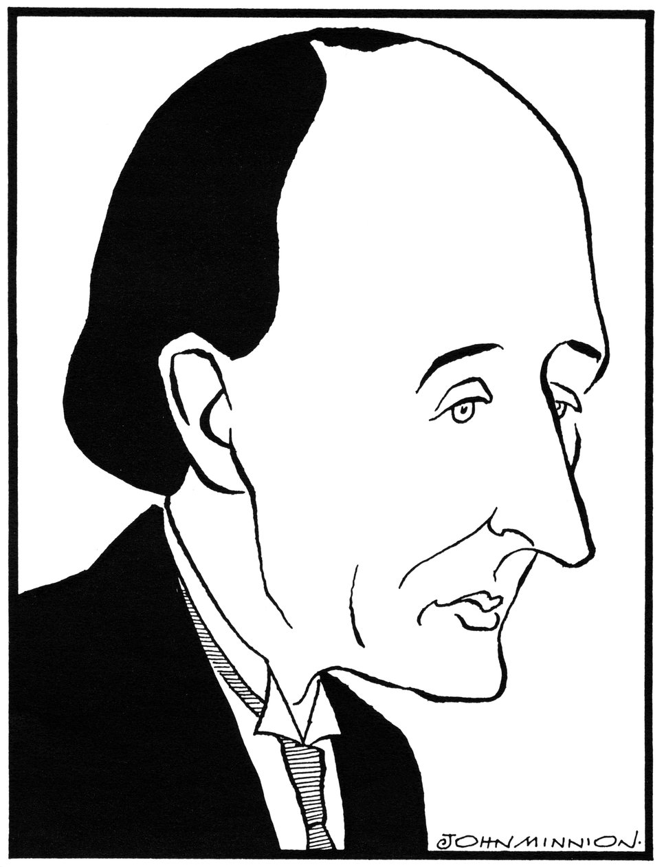 Frederick Delius - portré angol zeneszerző, 1862. január 29. - 1934. június 10. alkotó: John Minnion