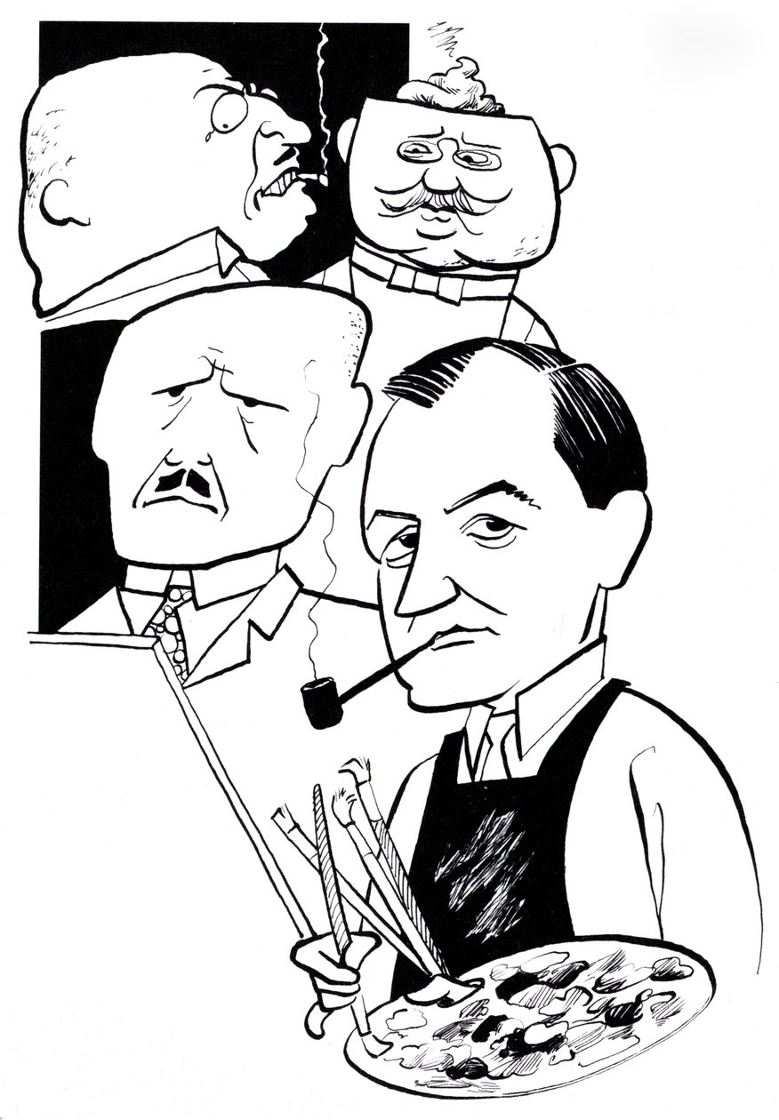 George Grosz, karikatúra alkotó: John Minnion