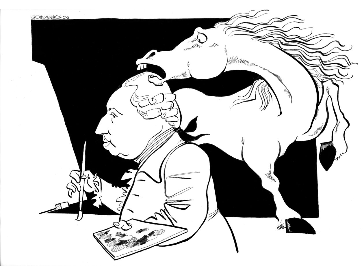 George Stubbs karikatúra, brit festő: 1724. augusztus 25. - 1806. július 10. alkotó: John Minnion