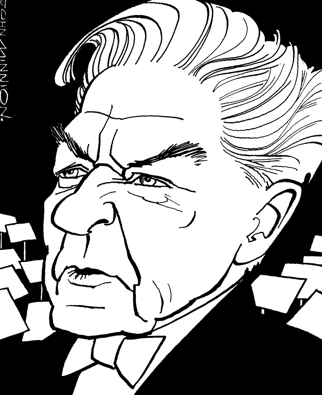 Herbert von Karajan - portré alkotó: John Minnion