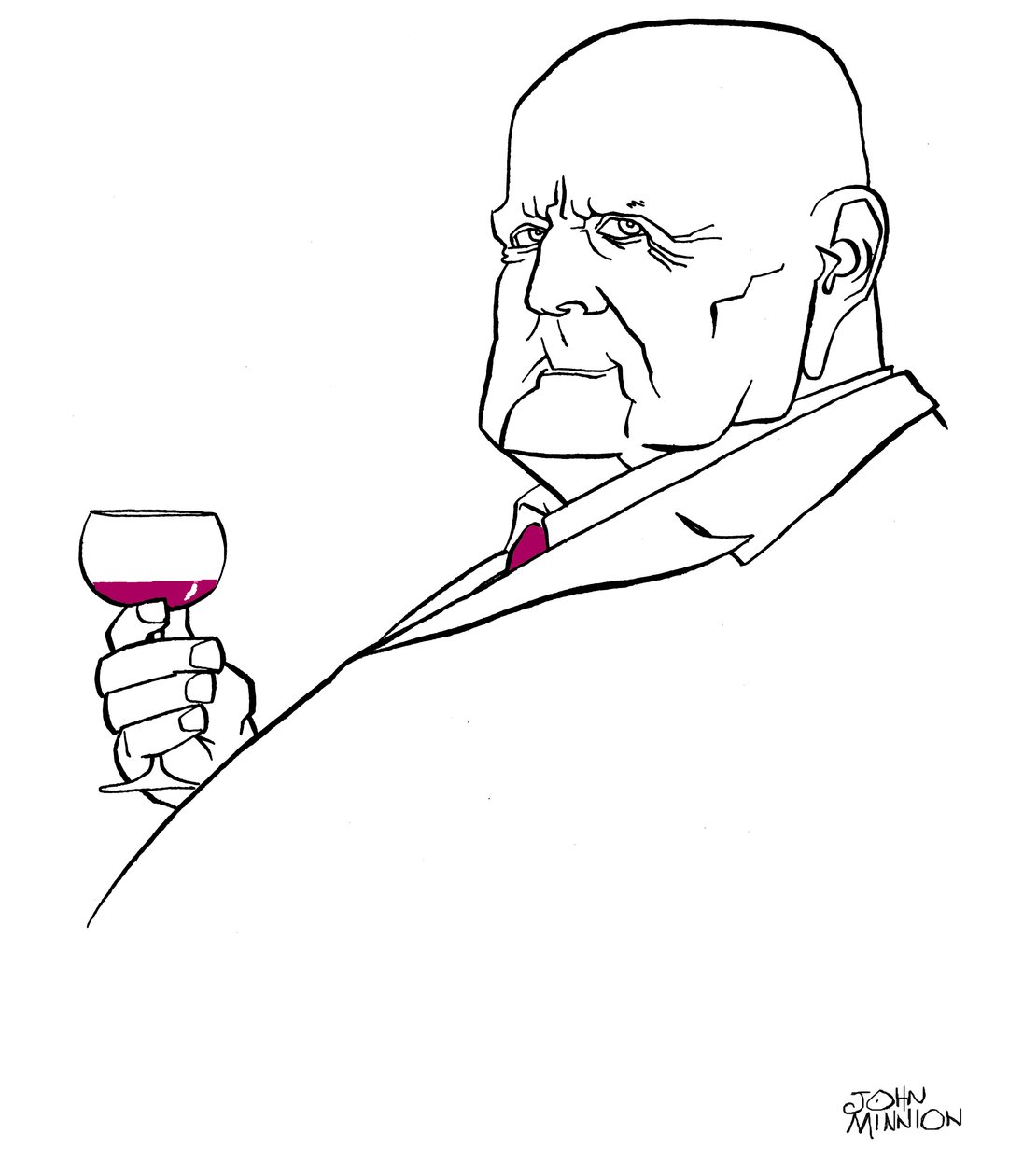 Jean Sibelius mint öregember egy pohár borral alkotó: John Minnion