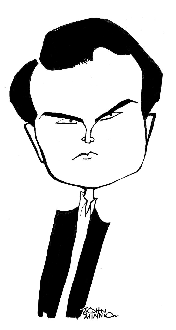 Jimmy Carr - karikatúra John Minniontól alkotó: John Minnion