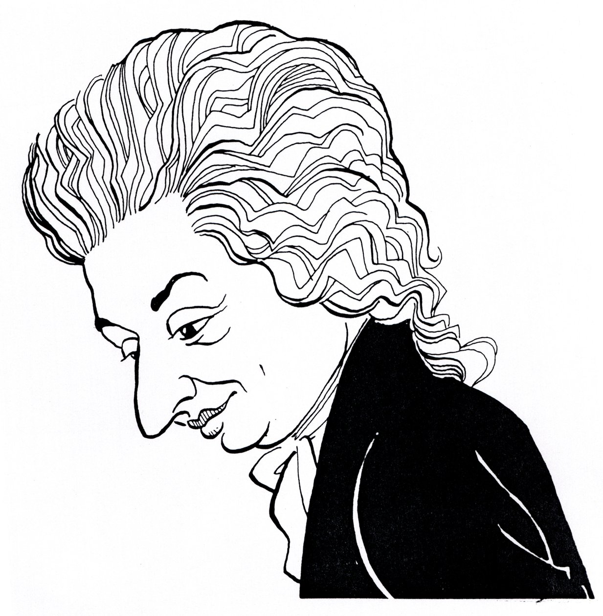 Wolfgang Amadeus Mozart - karikatúra alkotó: John Minnion