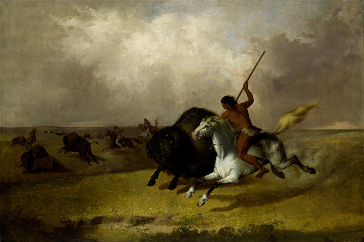 Bivalyvadászat a délnyugati prérin, 1845. alkotó: John Mix Stanley