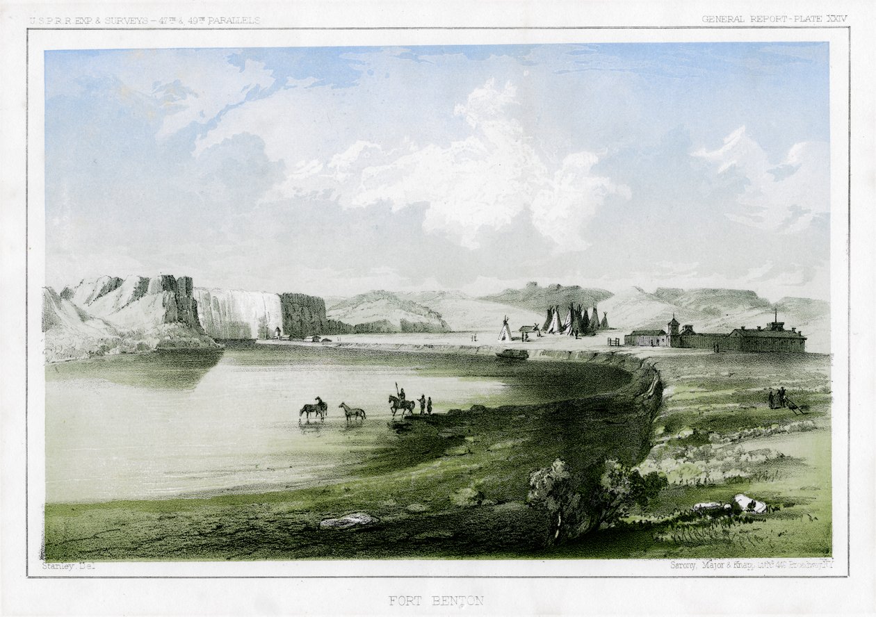 Fort Benton, Montana, USA, 1856 alkotó: John Mix Stanley