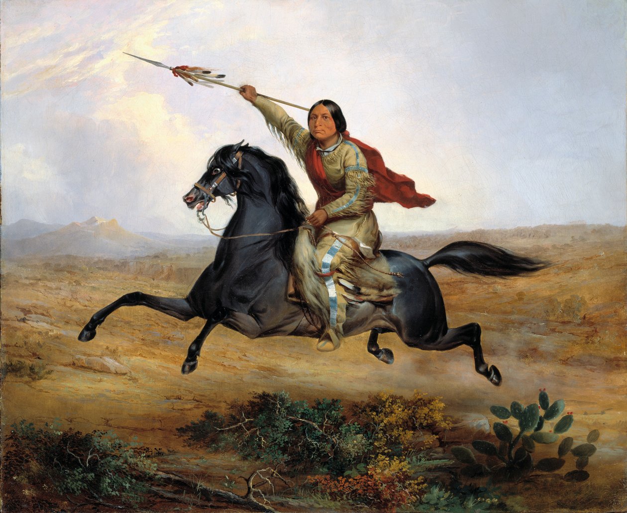 Ko-rak-koo-kiss, egy Towoccono harcos, 1844. alkotó: John Mix Stanley