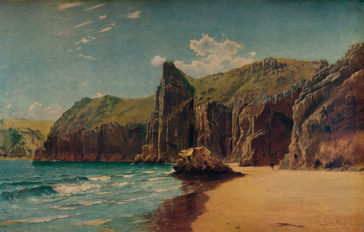Cliffs at Barlow, 1877. alkotó: John Mogford