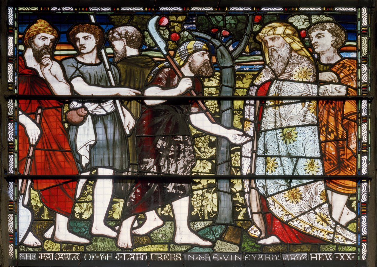 Paisley Abbey, Cottire & Co, John Moyr Smith, Laborers In The Vineyard, 1873 alkotó: John Moyr attr.to Smith