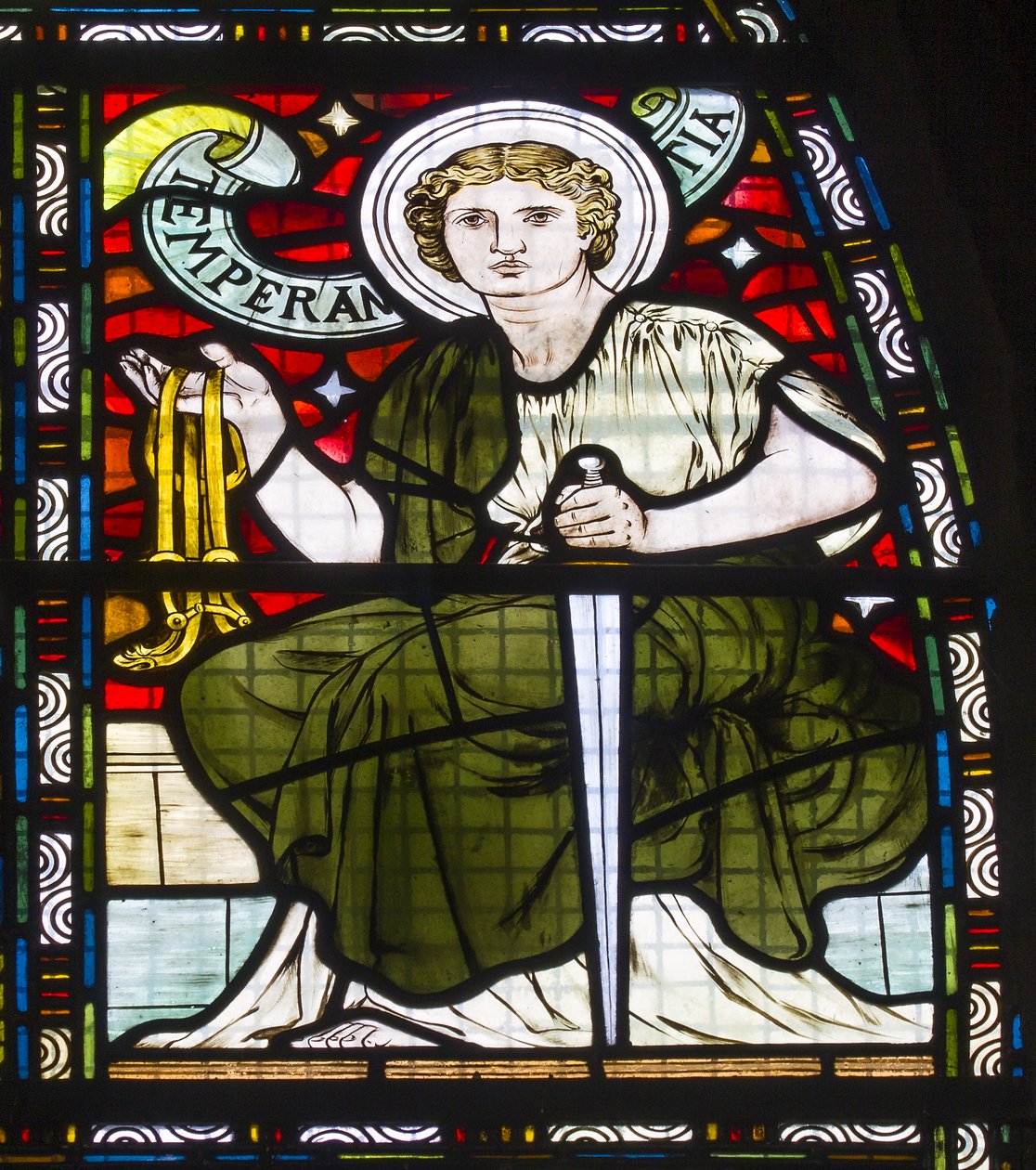 Paisley Abbey, Cottire & Co, John Moyr Smith, Temperance, 1873 alkotó: John Moyr attr.to Smith