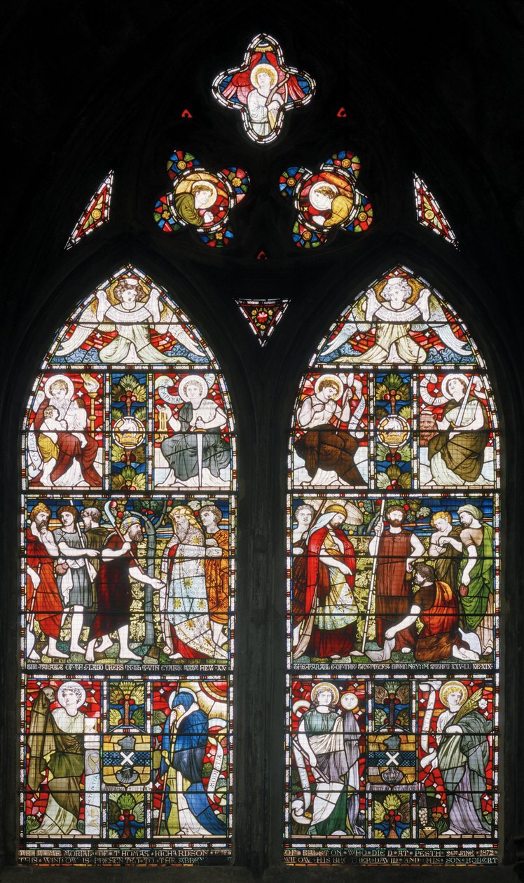Paisley Abbey, Cottire & Co, John Moyr Smith, Temperence, Faith stb., 1873 alkotó: John Moyr attr.to Smith