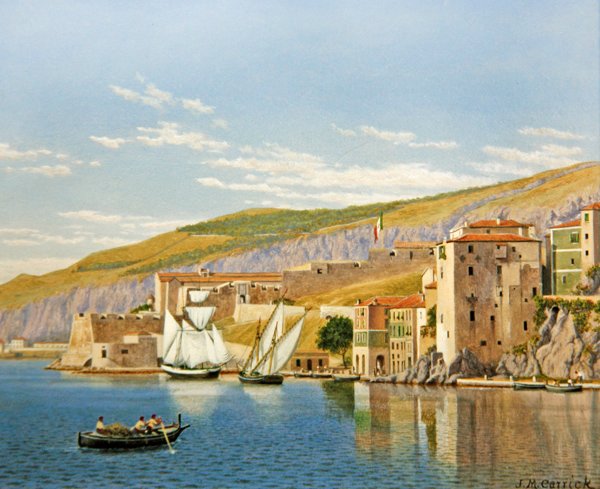 Villefranche-sur-Mer, Franciaország (olaj, tábla) alkotó: John Mulcaster Carrick