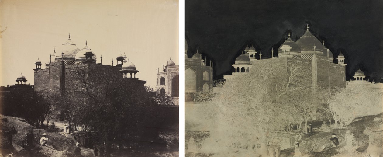 Taj Mahal, A pihenőház hátulnézete, ábrával alkotó: John Murray