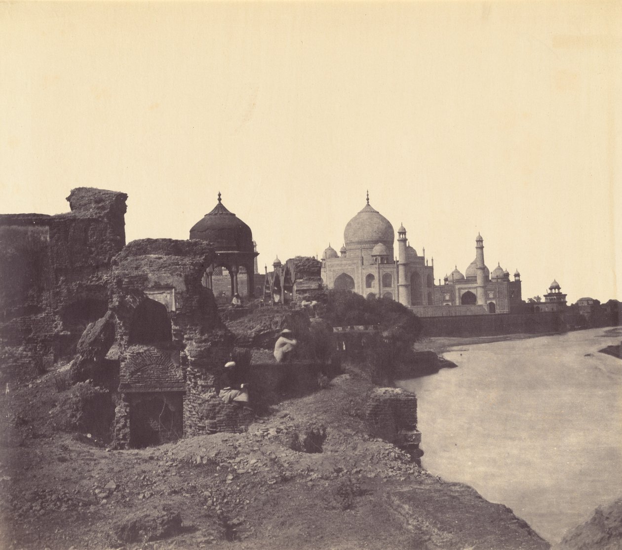 Taj Mahal keletről,c. 1858-1862 (fotó) alkotó: John Murray