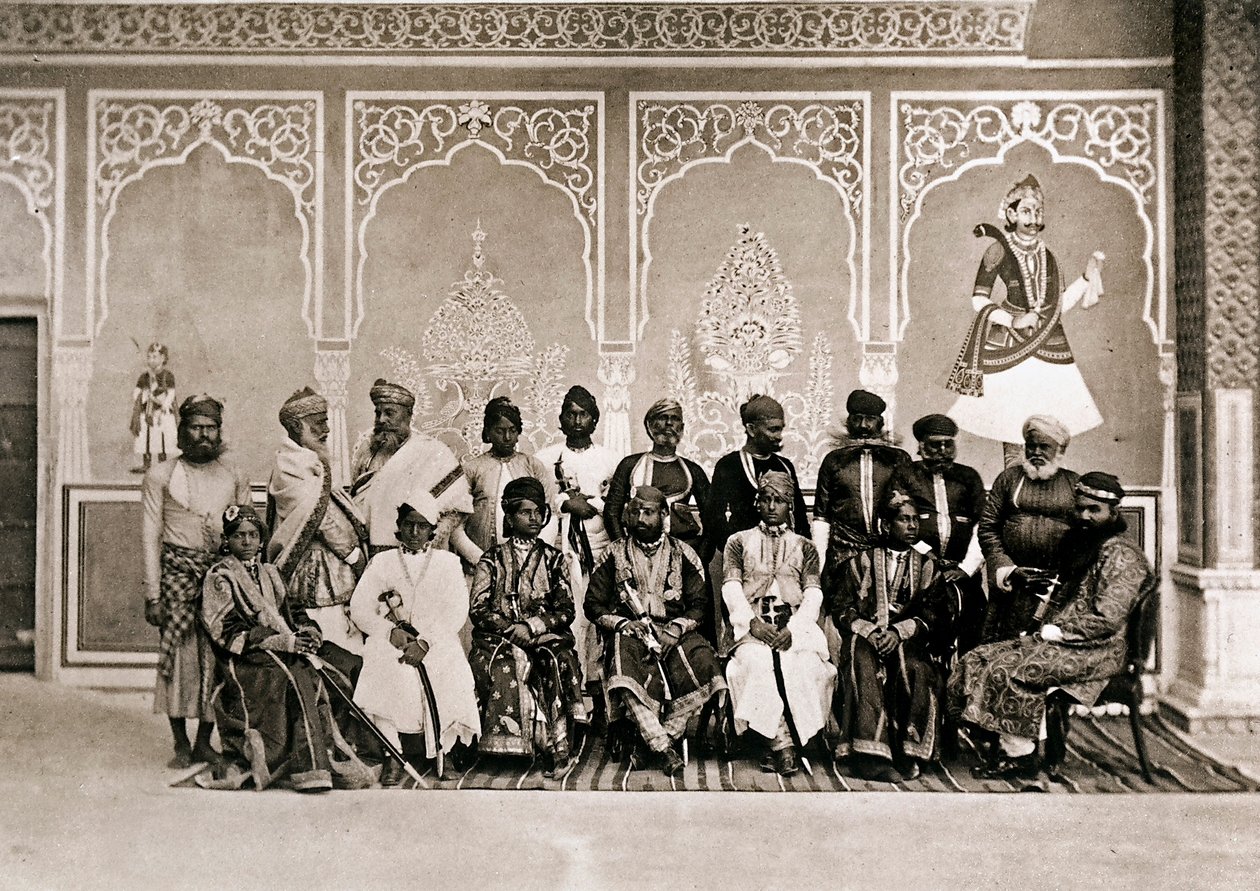 Ram Singh III udvarának emberei, a dzsaipuri maharadzsa alkotó: John Murray