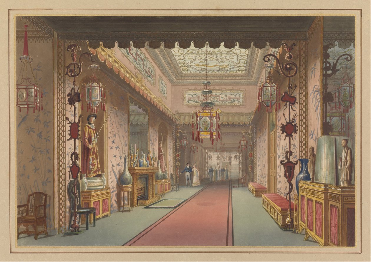 Kínai galéria, ahogy volt, XV. Tábla az őfelsége fényes palotájának illusztrációiban ... alkotó: John Nash