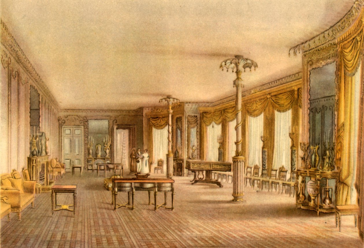 The North Drawing-Room, Royal Pavilion, Brighton, East Sussex, 1824, 1946. alkotó: John Nash