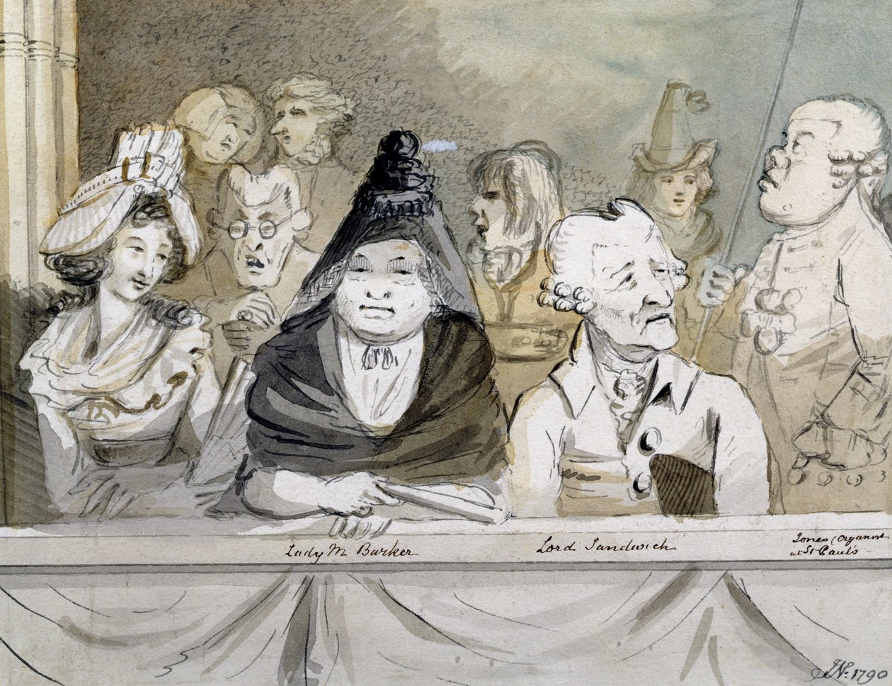 Galéria a westminsteri apátságban Händel emlékére, 1790 (tinta és mosás) alkotó: John Nixon