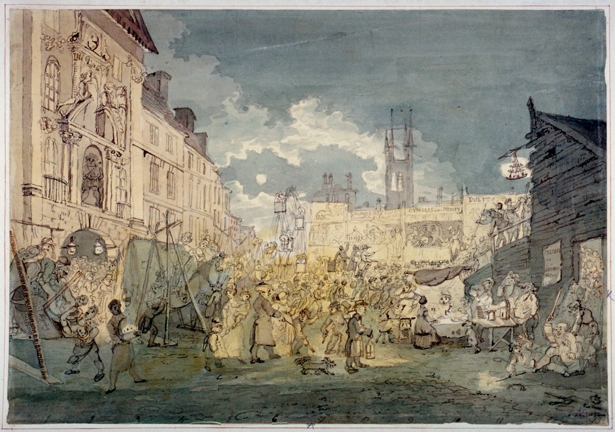 Bartholomew Fair, West Smithfield, City of London, 1813. alkotó: John Nixon