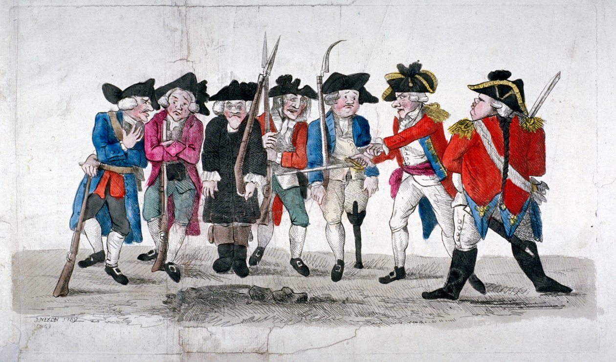 "City traind bands", 1789. alkotó: John Nixon