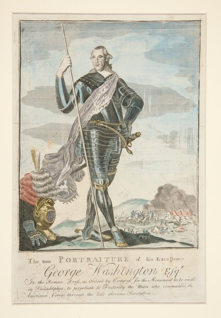 George Washington Esqr. Őexcellenciájának igazi portréja. a római ruhában alkotó: John Norman