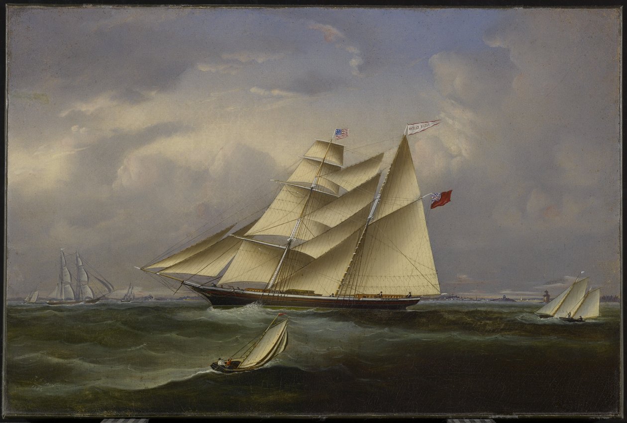 Az óceáni menyasszony elhagyja Halifax kikötőjét, 1854 alkotó: John OBrien