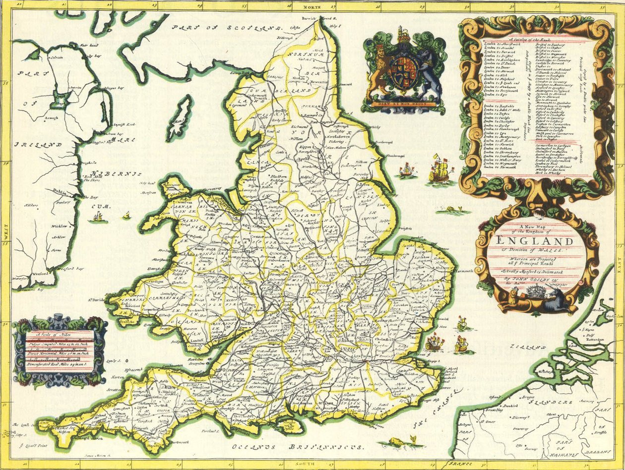 Britannia Atlasz, 1675 alkotó: John Ogilby